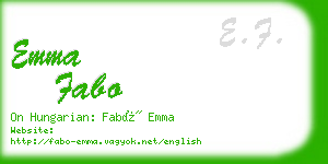 emma fabo business card